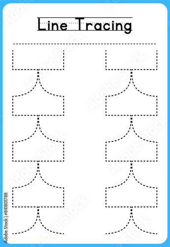HAND DRAWN LNE TRACING PRACTICE FOR KIDS 