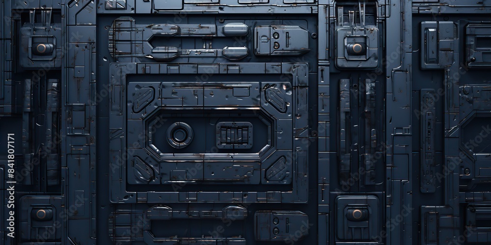 Obraz premium Future galaxy space ship sci fi panel decoration background view