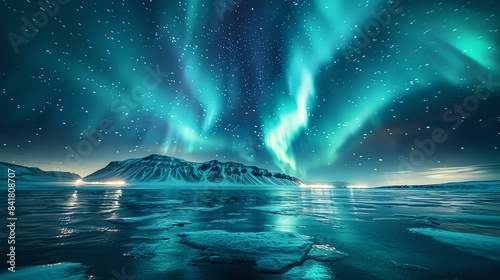 The aurora borealis  also known as the northern lights  is a natural phenomenon that creates a beautiful light display that can be seen in various colors  including green  pink  an