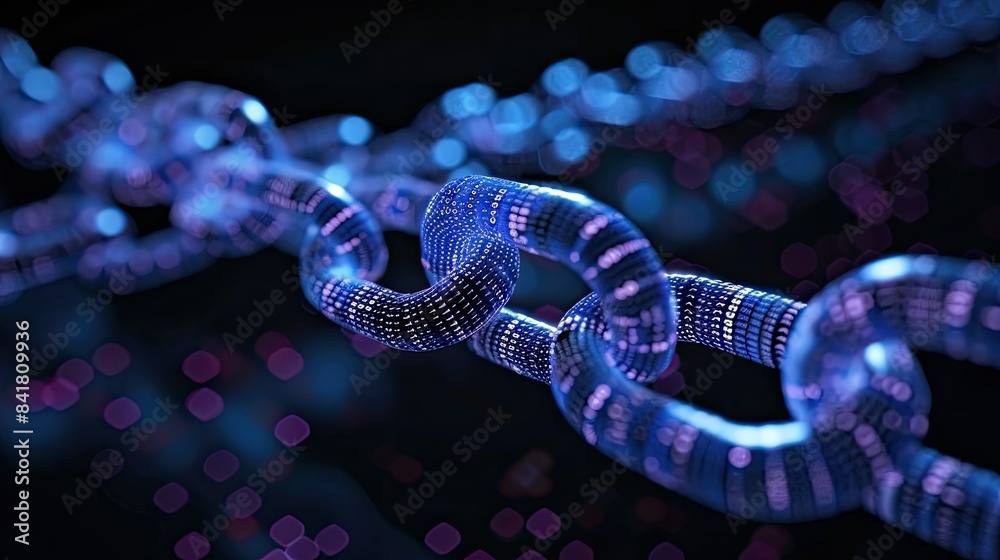 Abstract circuitry forming blockchain pattern Abstract circuitry forming blockchain pattern