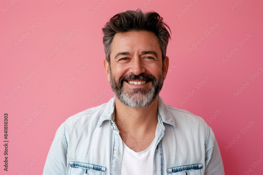 A close up portrait of a young man with a subtle smile A close up portrait of a young man with a subtle smile