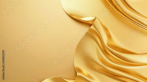 Elegant Golden Silk Fabric Texture Background photo