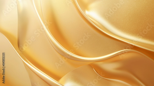 Elegant Golden Silk Fabric Texture photo