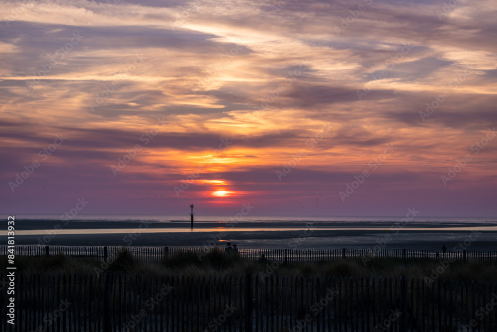 sunset on the beach