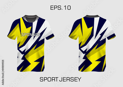 Sublimation t-shirt design jersey vector geometric pattern with striped style premium vector collection