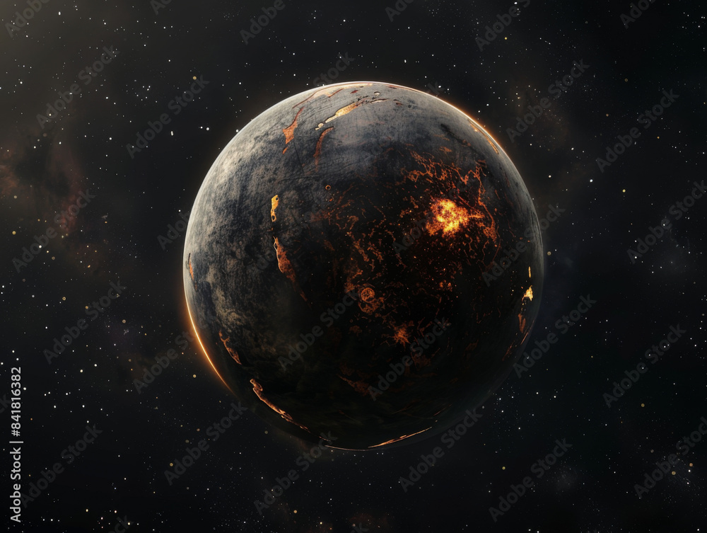 Obraz premium Alien Planet, Generative AI Illustration