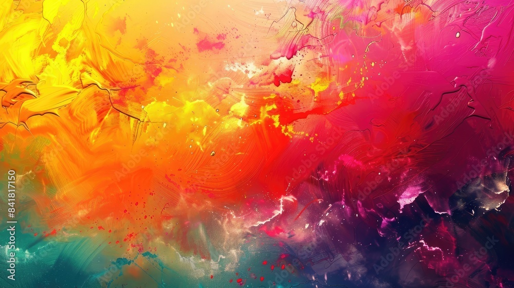Colorful Background Wallpaper with Abstract Paintings Colorful Background Wallpaper with Abstract Paintings