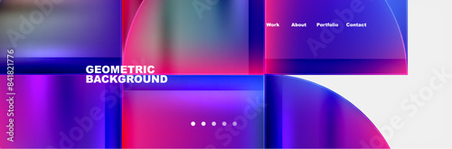 Circle triangle geometric web site page template. Vector Illustration For Wallpaper, Banner, Background, Card, Book Illustration, landing page