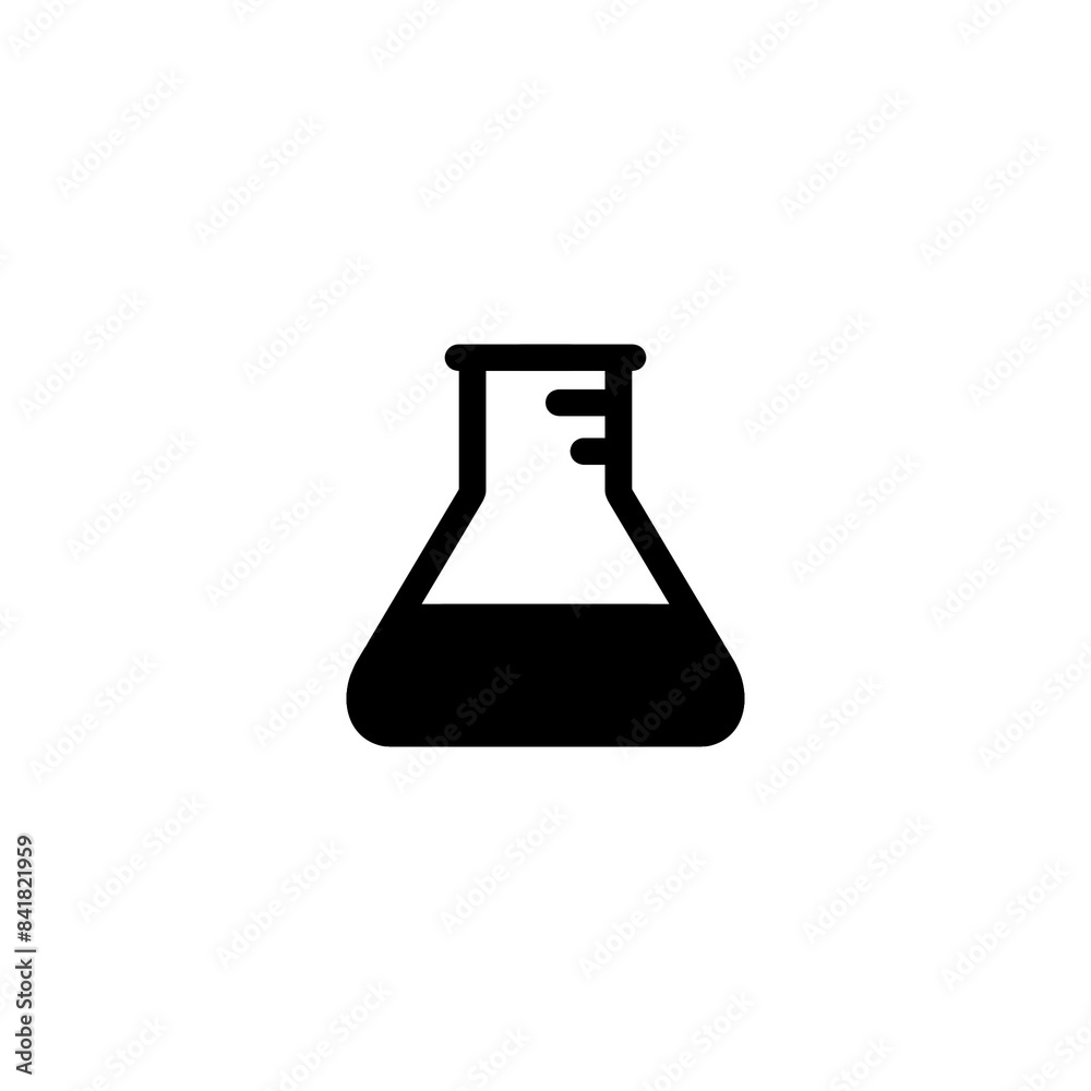 Lab chemicals glass icon with simple and modern design 