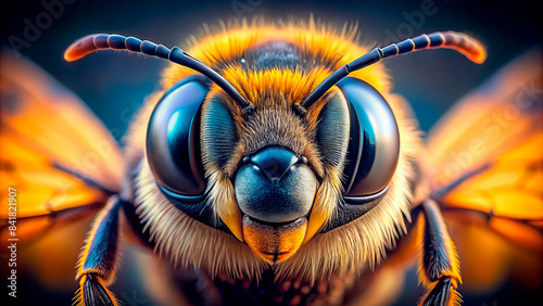 Close-up portrait of a bee © vvicca
