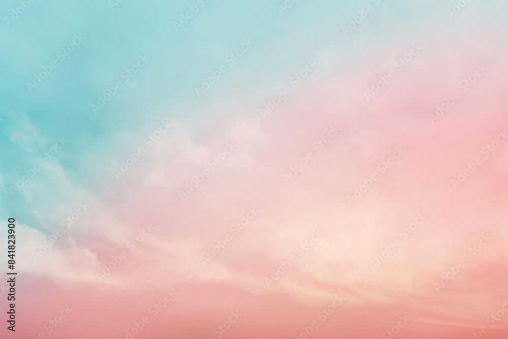 Dreamy cloudscape in pink and blue hues, evoking tranquility and serenity. Perfect for a magical design project. Ethereal and heavenly, with plenty of copy space for a serene atmosphere Dreamy cloudscape in pink and blue hues, evoking tranquility and serenity. Perfect for a magical design project. Ethereal and heavenly, with plenty of copy space for a serene atmosphere