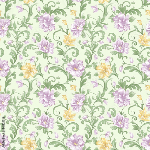 Floral variety color  form natural  seamless fabric pattern.