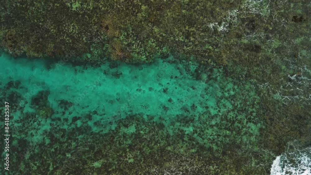 Beautiful texture of big power dark ocean waves with white wash. Aerial top view footage of fabulous sea tide on a stormy day. Drone filming breaking surf with foam in Caribbean Sea Beautiful texture of big power dark ocean waves with white wash. Aerial top view footage of fabulous sea tide on a stormy day. Drone filming breaking surf with foam in Caribbean Sea