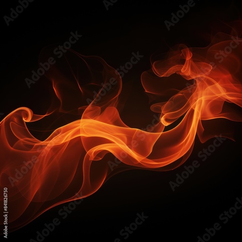 Frame color colorful smoke on black background with no shadows light wave motion energy lines wallpaper