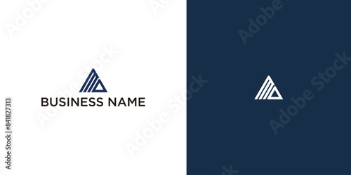 Creative stylish modern AM MA A M initial based letter icon logo.