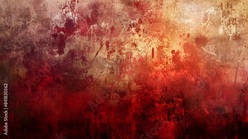 Fiery Abstract Textured Grunge Background with Blended Splattered Paint and Ink Fluid Visuals