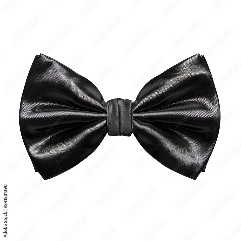 Elegant black satin bow tie isolated on white background. Perfect accessory for formal occasions, weddings, and stylish events. Elegant black satin bow tie isolated on white background. Perfect accessory for formal occasions, weddings, and stylish events.