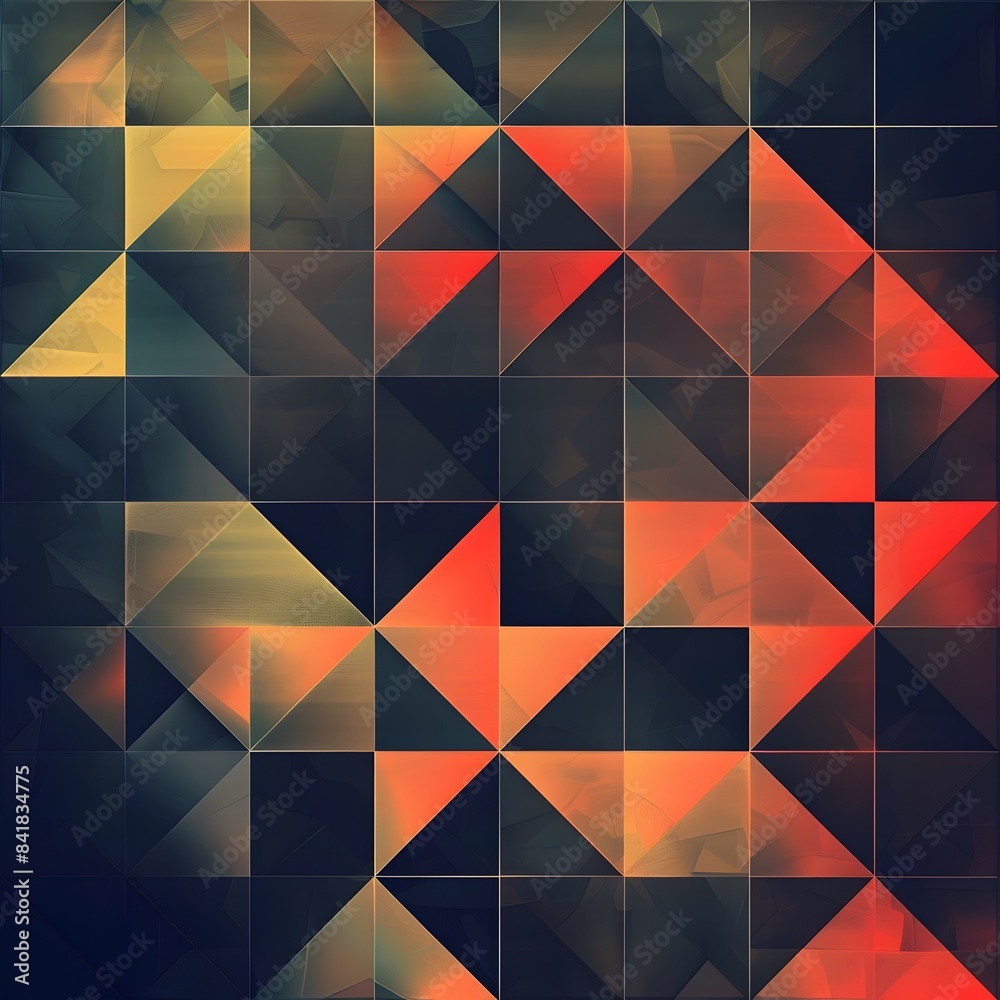 Vibrant Geometric Abstract Mosaic Design with Bold Color Contrast and Angular Patterns Vibrant Geometric Abstract Mosaic Design with Bold Color Contrast and Angular Patterns