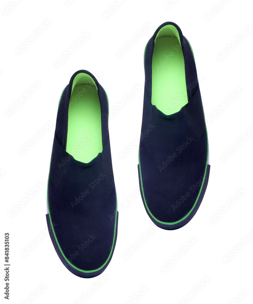 trendy canvas sneakers slipon shoes isolated on white background trendy canvas sneakers slipon shoes isolated on white background