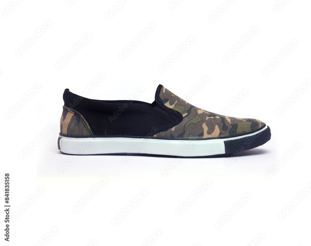 trendy canvas sneakers slipon shoes isolated on white background trendy canvas sneakers slipon shoes isolated on white background
