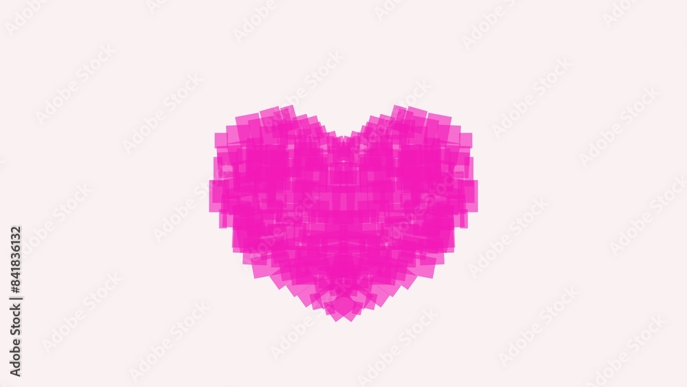 pink heart on white pink heart on white