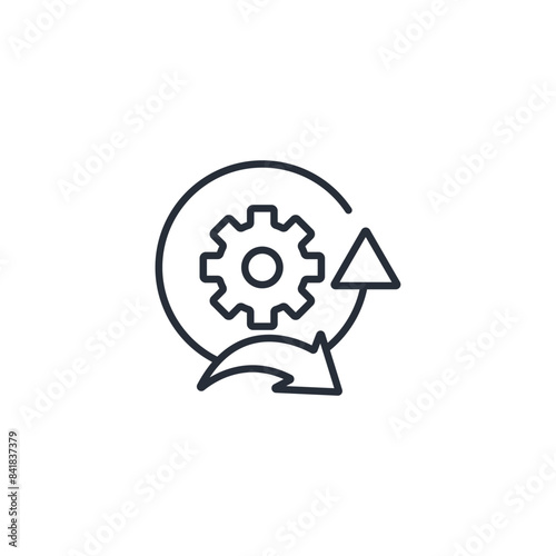 Agile icon. vector.Editable stroke.linear style sign for use web design,logo.Symbol illustration.