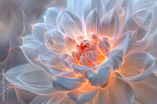 ave light background, majestic flower of light close-up view, transparent, translucent, transcendent