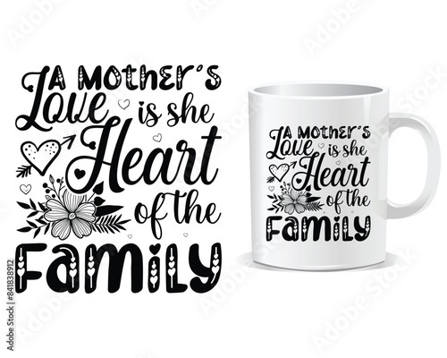 Happy mother's Day Mug Design Vector, Mother mug vector, Mom vector photo