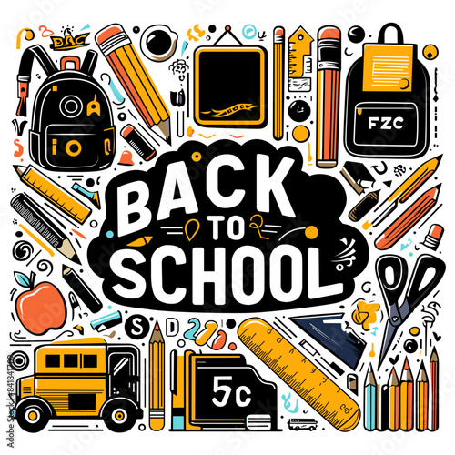 School Days Ahead: Back to School Vector Art.
