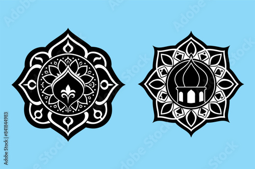 vector set of traditional Turkish ornaments and Islamic patterns.