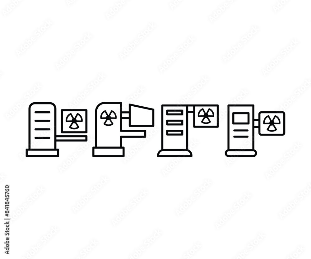 x ray machine medical radiology screening icon symbol vector design simple line black white illustration collections sets x ray machine medical radiology screening icon symbol vector design simple line black white illustration collections sets