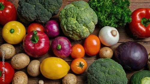 variety of vegetables on a wooden table