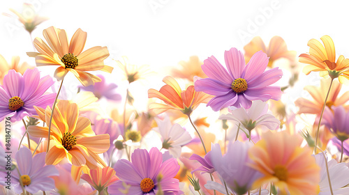 fondo de flores lila y naranja con espacio para copiar invitacion digital celebracion o fondo floral