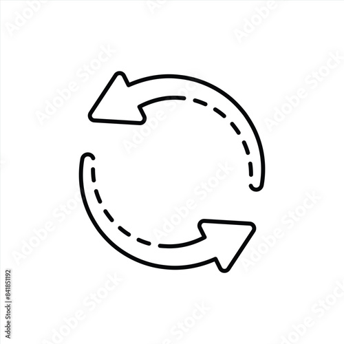 circle arrow icon. rotation arrow, refresh, reload, load, circular arrow icon. vector illustration