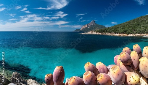 prickly pears by the sea in sardinia photo