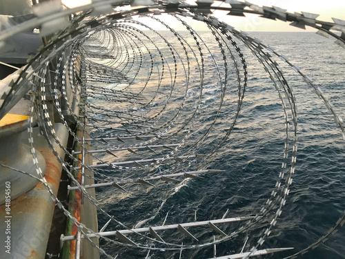 Vessel hardening done with razor wire and spikes