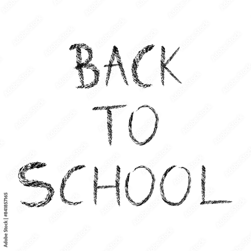 Back to school lettering with charcoal texture on a transparent background. Hand drawn lettering for first day of school banner, poster or other use. Vector illustration. Back to school lettering with charcoal texture on a transparent background. Hand drawn lettering for first day of school banner, poster or other use. Vector illustration.