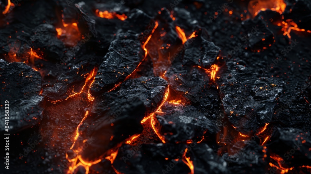Incandescent charcoal embers with beautiful orange and reddish tones. High quality photo Incandescent charcoal embers with beautiful orange and reddish tones. High quality photo