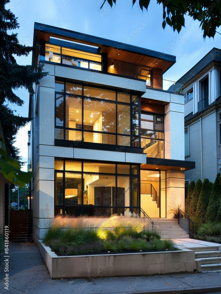 Elegant Urban Residence with Contemporary Design and Stylish Exterior Facade Elegant Urban Residence with Contemporary Design and Stylish Exterior Facade