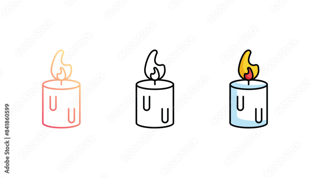 Candel icon design with white background stock illustration Candel icon design with white background stock illustration