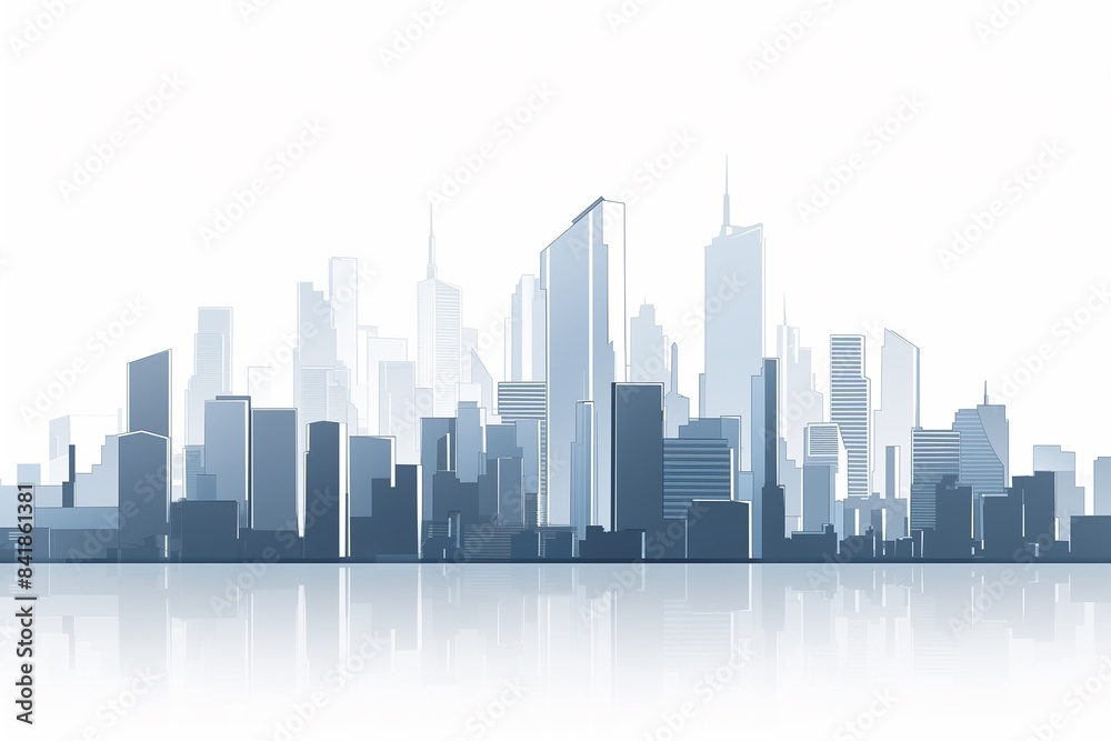 Modern skyline building banner with eye catching view