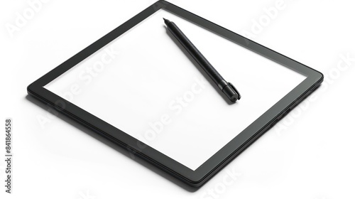 Wallpaper Mural A digital drawing tablet and a stylus on an isolated white background Torontodigital.ca