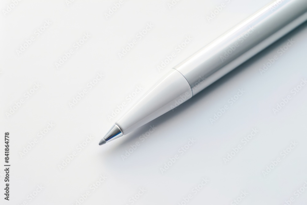 A digital stylus with pressure sensitivity on an isolated white background A digital stylus with pressure sensitivity on an isolated white background