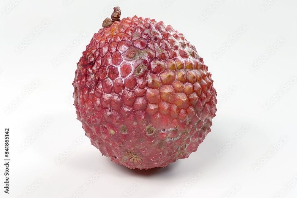 Adorable 3D lychee with textured red skin and detailed texture on isolated background Adorable 3D lychee with textured red skin and detailed texture on isolated background
