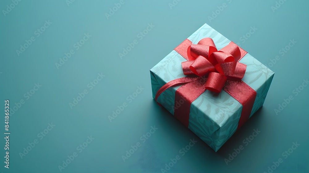 Obraz premium A gift box on a blue background