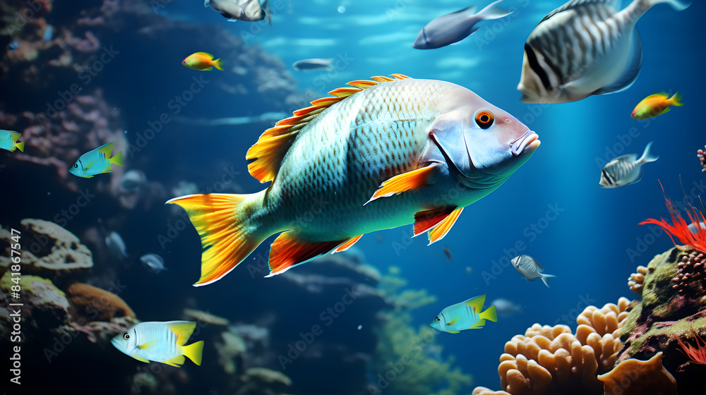 Naklejka premium fish in the sea