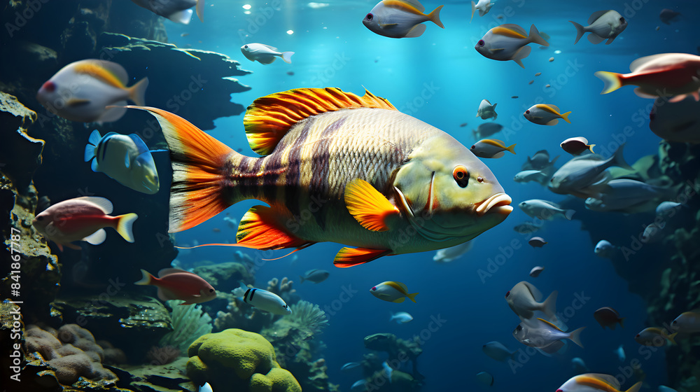 Naklejka premium fish in the sea