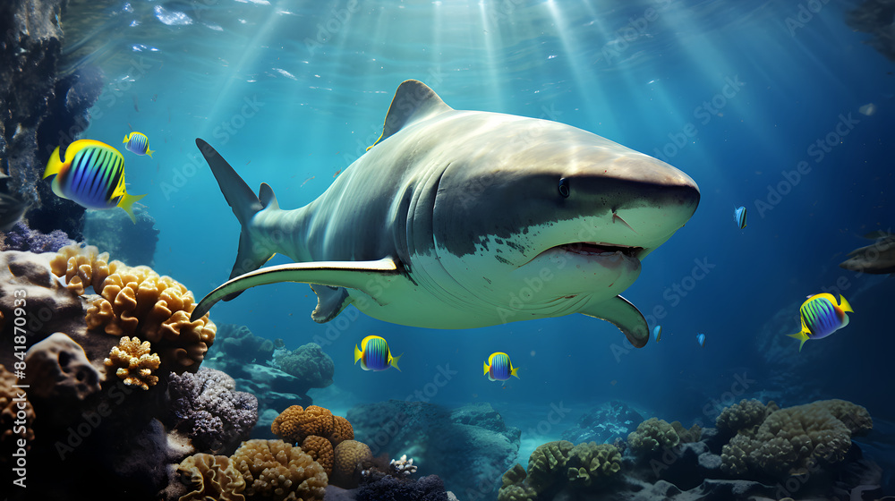 Fototapeta premium shark in the ocean