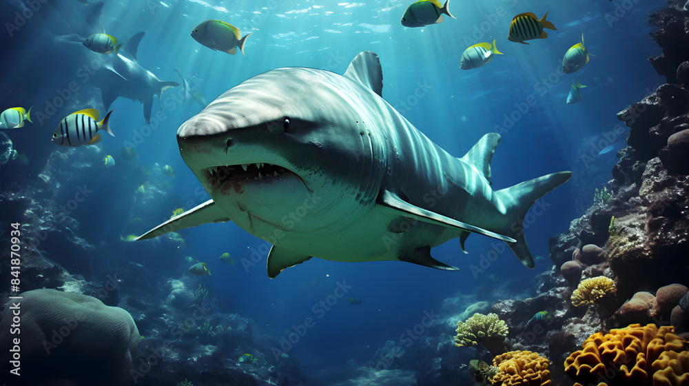Fototapeta premium shark in the ocean