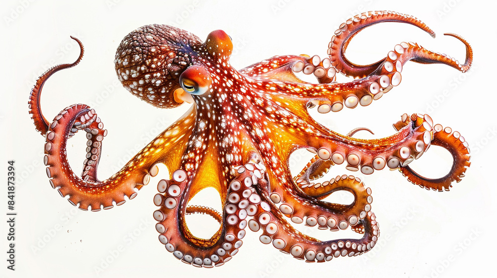 octopus in white background octopus in white background